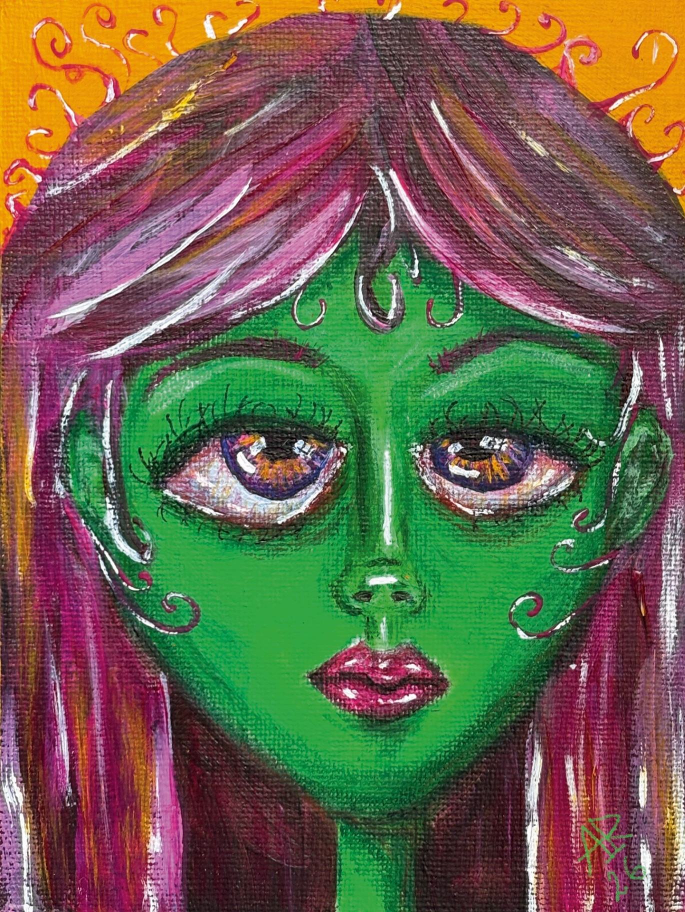 Print · Mujer verde